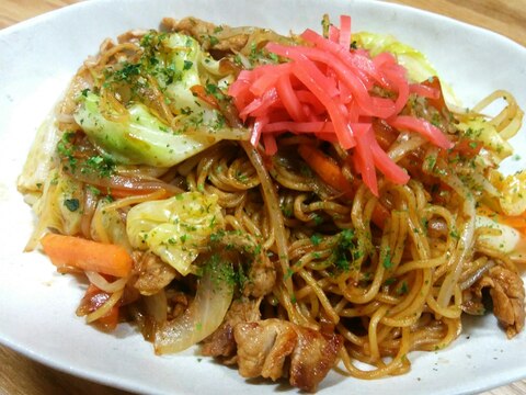 ソース焼きそば‼ベタつかずキャベツがシャキ‼